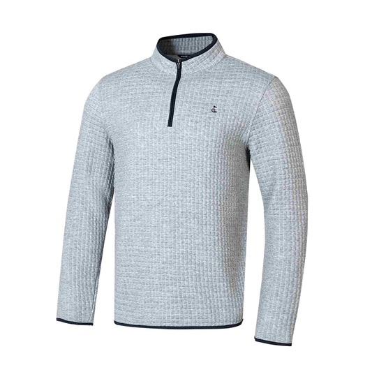 Plaid Quarter-Zip Sweatshirt