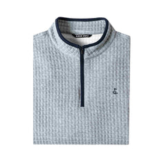 Plaid Quarter-Zip Sweatshirt
