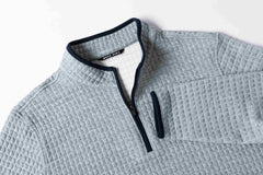 Plaid Quarter-Zip Sweatshirt