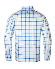 Blue Plaid Quarter Zip - Back Pin Golf