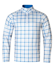 Blue Plaid Quarter Zip - Back Pin Golf