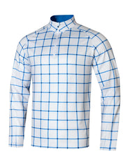 Blue Plaid Quarter Zip - Back Pin Golf