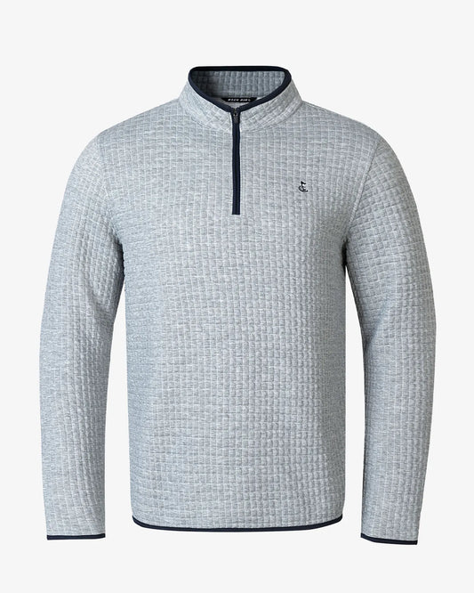 Plaid Quarter-Zip Sweatshirt
