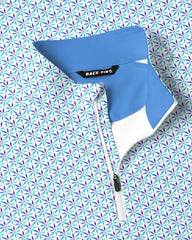 Preppy Geometric Quarter Zip