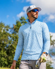 Preppy Geometric Quarter Zip