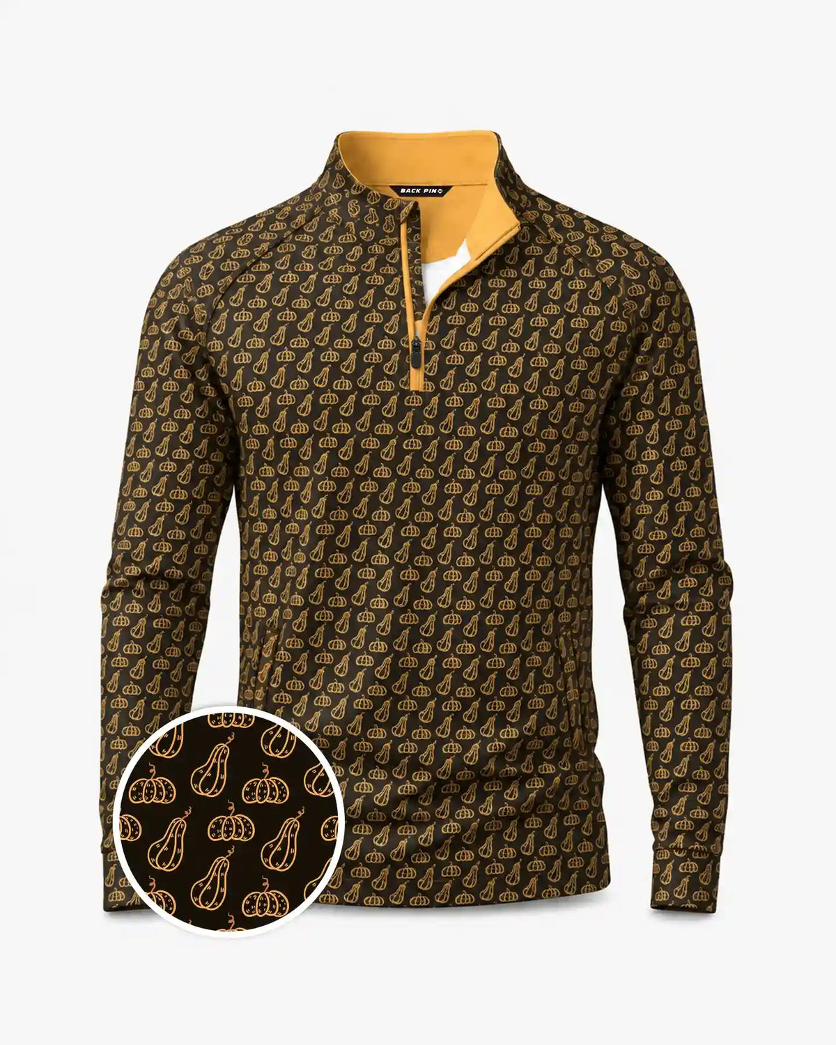 Pumpkin Outline Quarter Zip