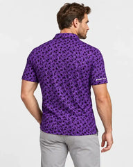 Purple Creepy Cat Polo