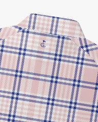 Quiet Luxury Pink Plaid Quarter Zip