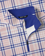 Quiet Luxury Pink Plaid Quarter Zip