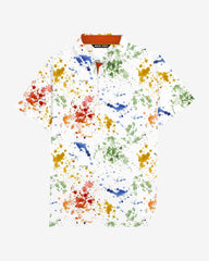 Rainbow Watercolor Splash Polo