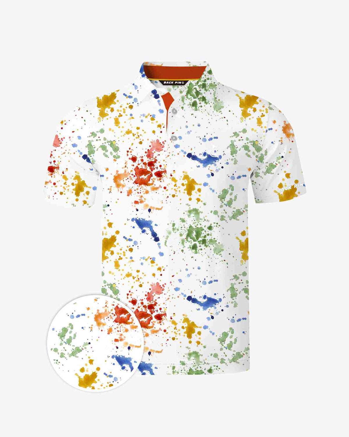 Rainbow Watercolor Splash Polo