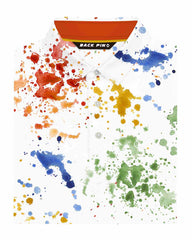 Rainbow Watercolor Splash Polo