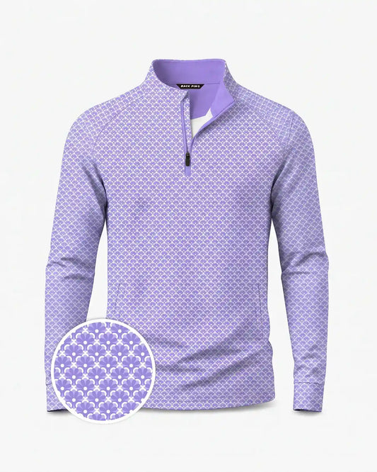 Royal Purple Geo Quarter Zip
