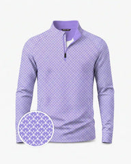Royal Purple Geo Quarter Zip
