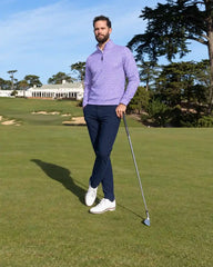 Royal Purple Geo Quarter Zip