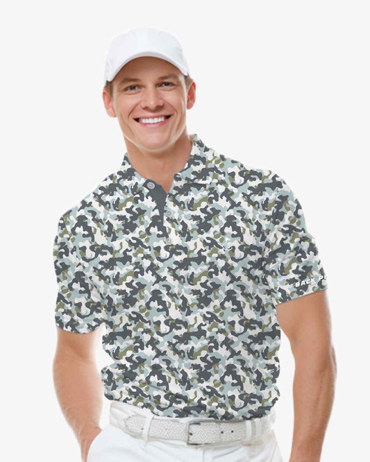 Sage Gray Camo Polo