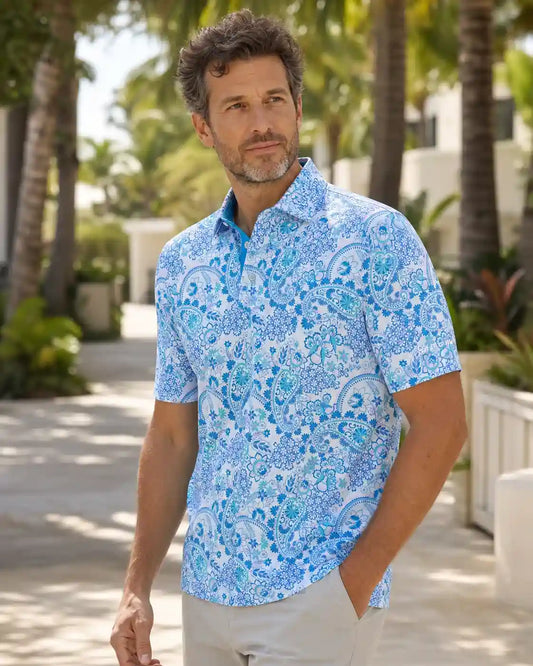Seaside Paisley Polo-Back Pin Golf