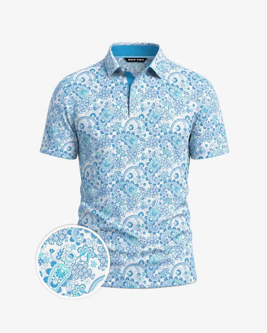 Seaside Paisley Polo-Back Pin Golf