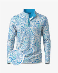 Seaside Paisley Quarter Zip - Back Pin Golf