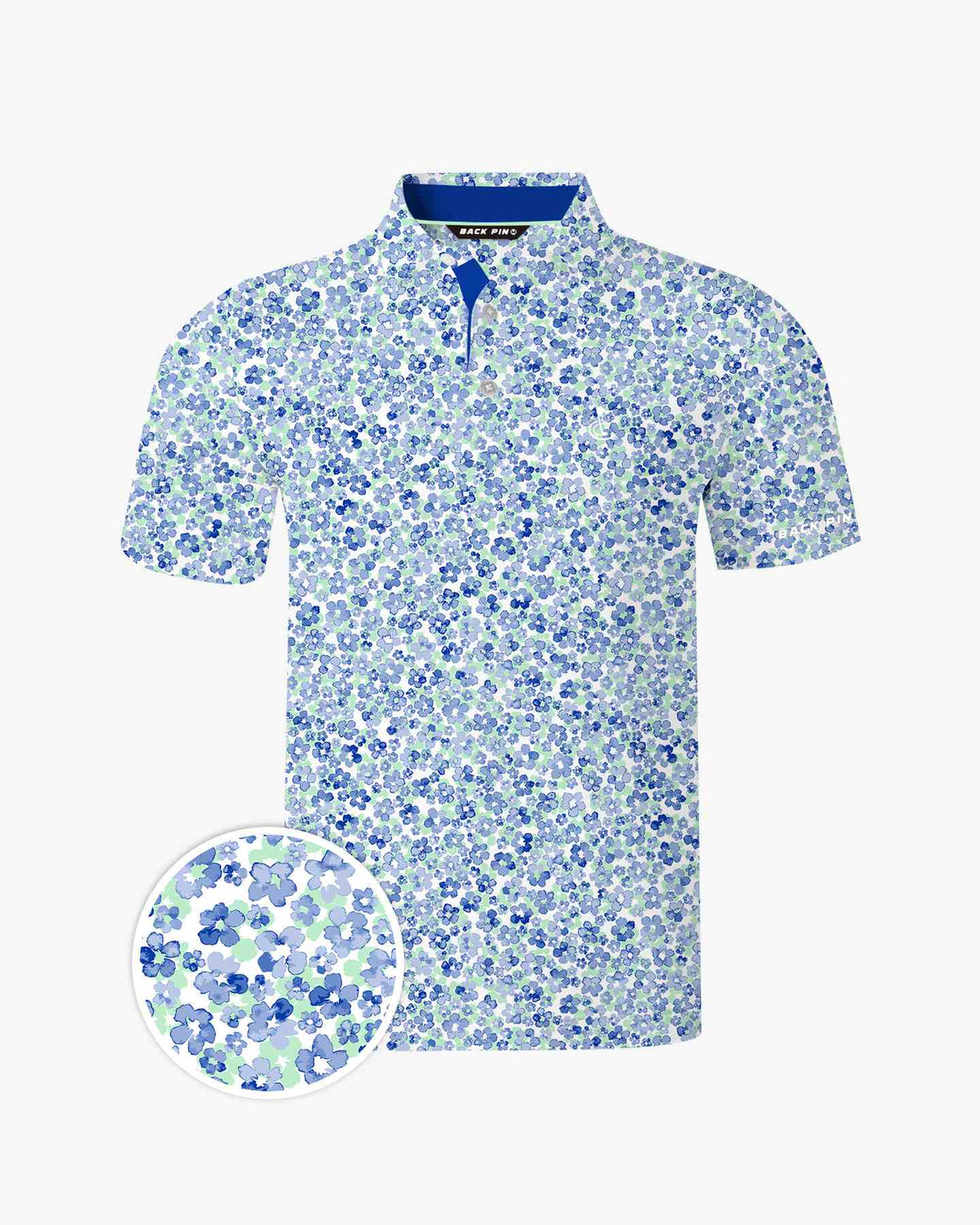 Sky Blue Blossom Polo