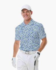 Sky Blue Blossom Polo