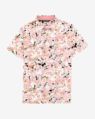 Soft Rose Ink Burst Polo