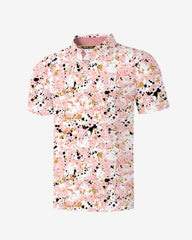 Soft Rose Ink Burst Polo