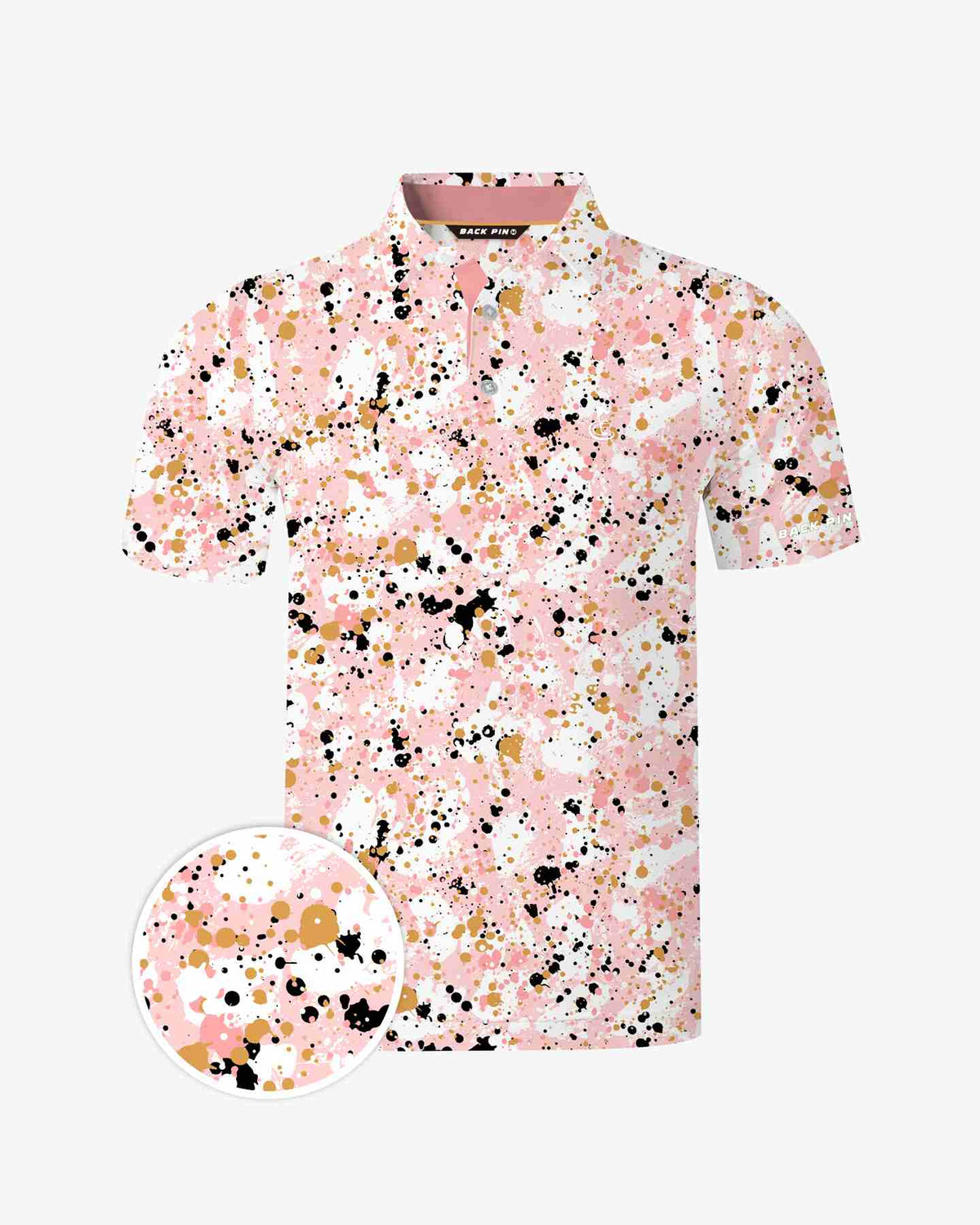 Soft Rose Ink Burst Polo