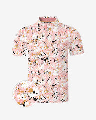 Soft Rose Ink Burst Polo