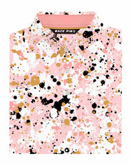 Soft Rose Ink Burst Polo