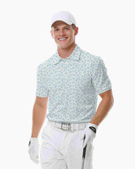 Soft Sky Floral Polo