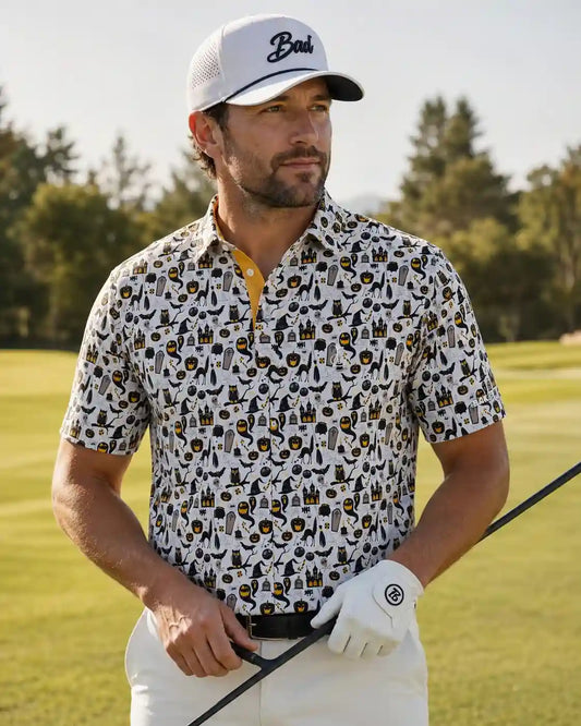 Spooky Creatures Golf Polo