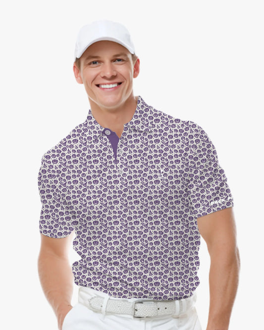 Spooky Pumpkin Face Polo