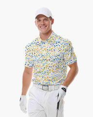 Sunlit Dot Splash Polo