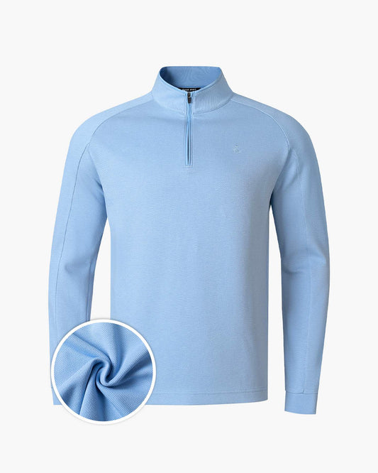 Textured Quarter Zip Pullover