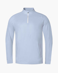 Tonal Print Knit Quarter Zip