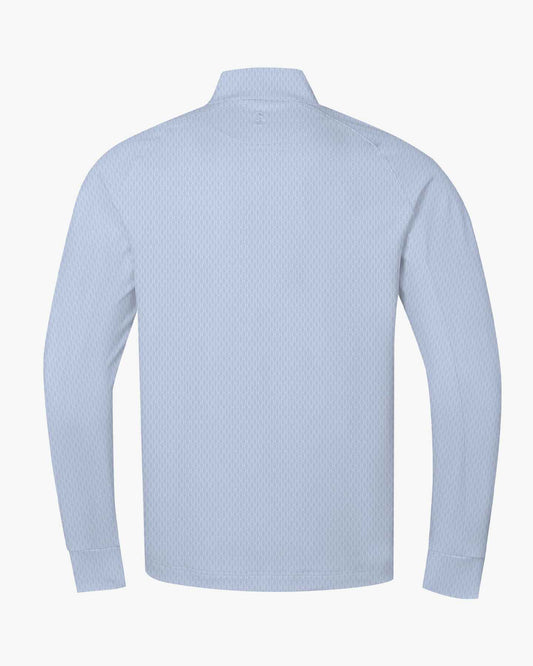 Tonal Print Knit Quarter Zip