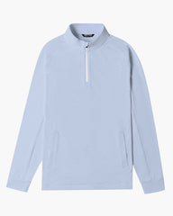 Tonal Print Knit Quarter Zip