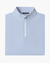Tonal Print Knit Quarter Zip