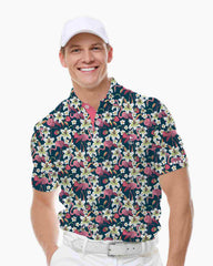 Tropical Flamingo Lily Polo
