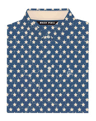 Vintage Star Print Patriot Polo