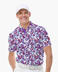 Violet Camo Pop Polo