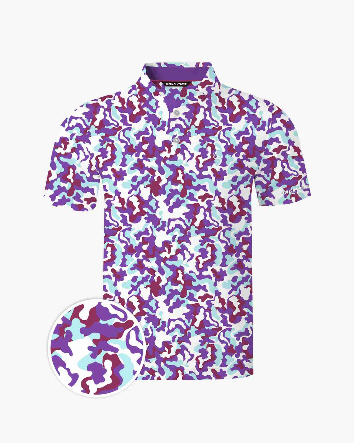 Violet Camo Pop Polo