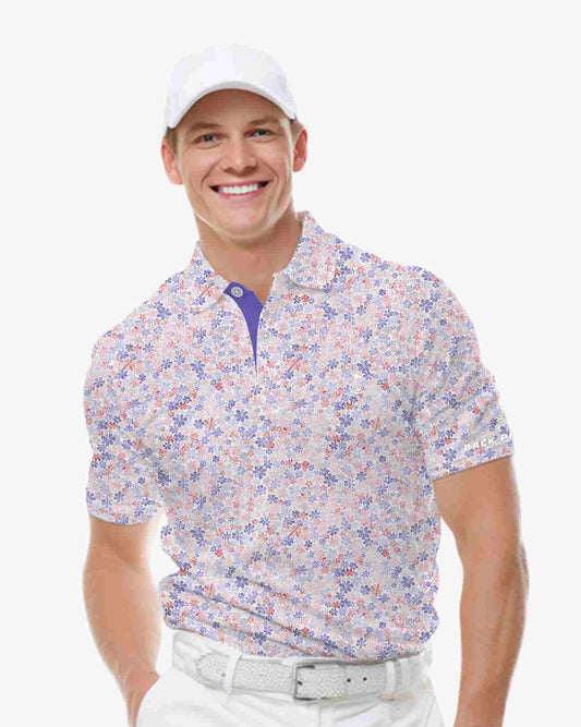 Watercolor Floral Polo