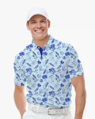 Watercolor Leaf Breeze Polo