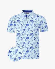 Watercolor Leaf Breeze Polo