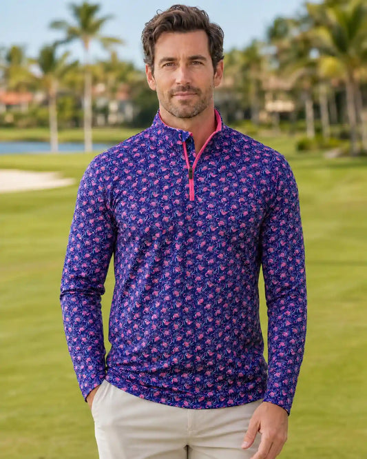 Pink Flamingo Quarter Zip