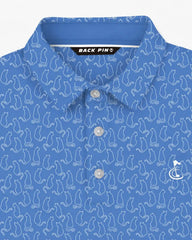 Cat Outline Print Polo