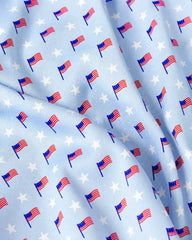 Light Blue Flag Star Polo