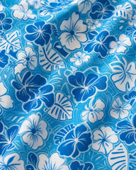 Blue Hibiscus Wave Polo